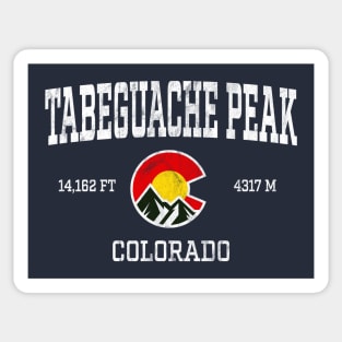 Tabeguache Peak Colorado 14ers Vintage Athletic Mountains Sticker